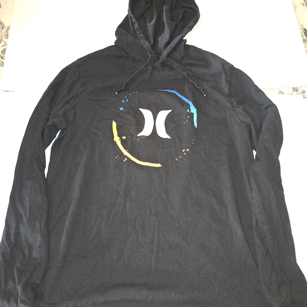 Hurley Black Hoodie with Logo